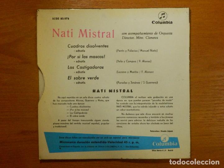 Discos de vinilo: Disco de Vinilo - EP - NATI MISTRAL - CUADROS DISOLVENTES - POR SI LAS MOSCAS - LOS CASTIGADORES - Foto 2 - 118138967