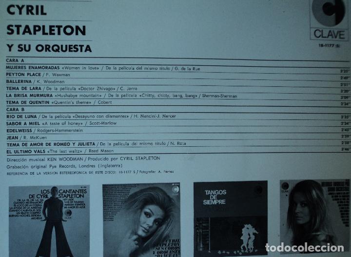 Discos de vinilo: Cyril Stapleton - El &uacute;ltimo vals - Edici&oacute;n de 1970 de Espa&ntilde;a - Foto 3
