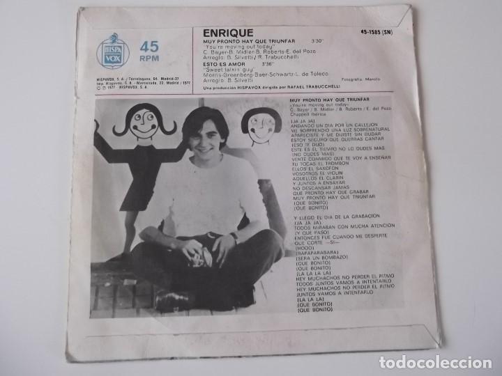 Discos de vinilo: ENRIQUE - Muy pronto hay que triunfar - Foto 2