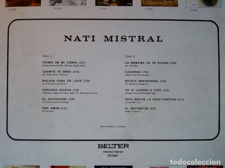 Discos de vinilo: LP Nati Mistral - Foto 2