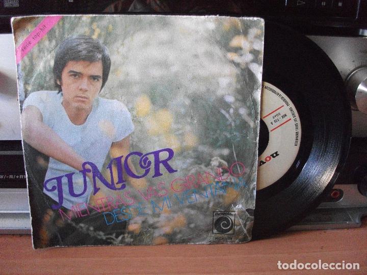Disques de vinyle: JUNIOR.- MIENTRAS VAS GIRANDO / DESDE MI VENTANA single NOVOLA 1970 pepeto