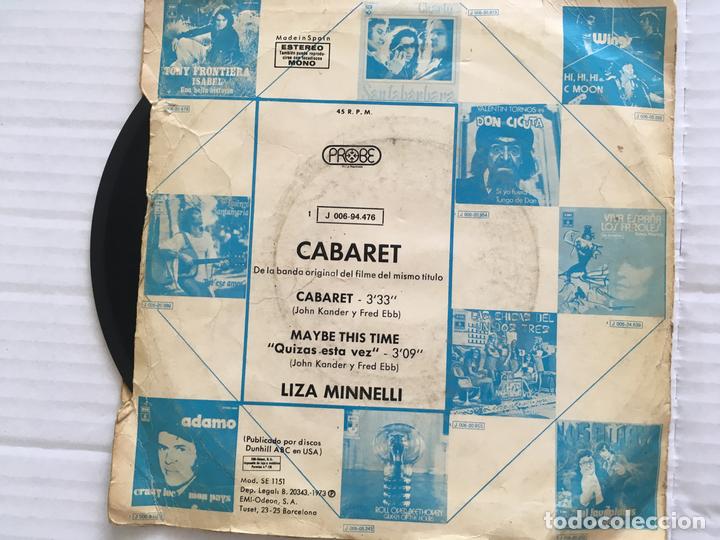 Discos de vinilo: 7 SINGLE-LIZA MINNELLI-CABARET - Foto 2