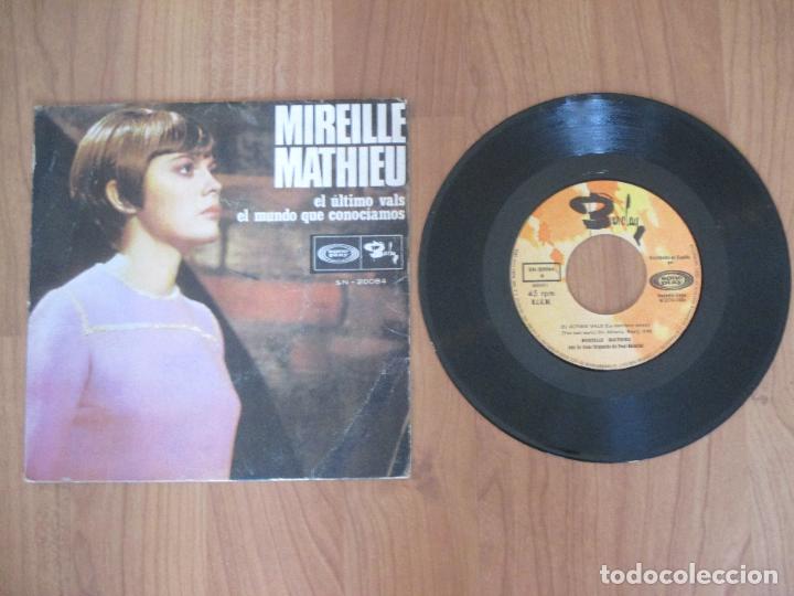 Discos de vinilo: MIREILLE MATHIEU - EL ULTIMO VALS - SINGLE - SPAIN - BARCLAY - T - - Foto 1