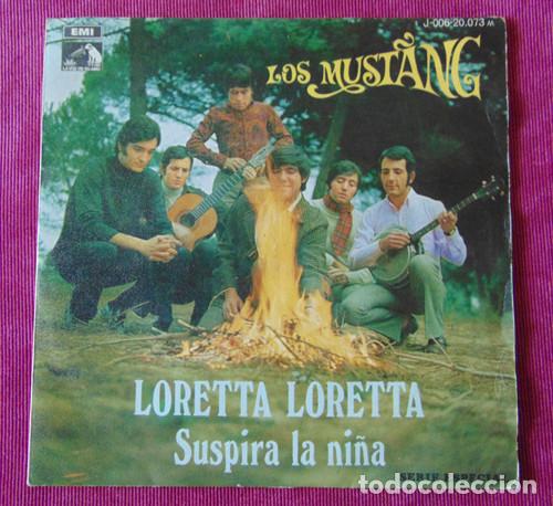 Discos de vinilo: LOS MUSTANG LORETTA LORETTA - SINGLE - Foto 1