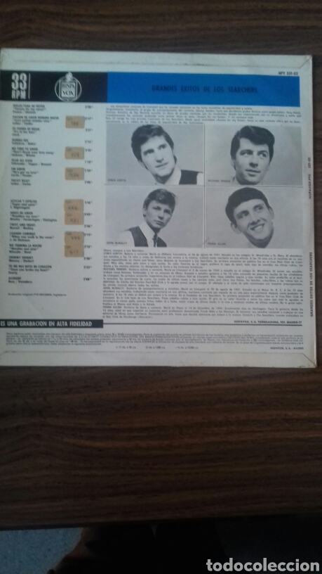 Discos de vinilo: Los SEARCHERS. Grandes &Eacute;xitos. 1.965. - Foto 2