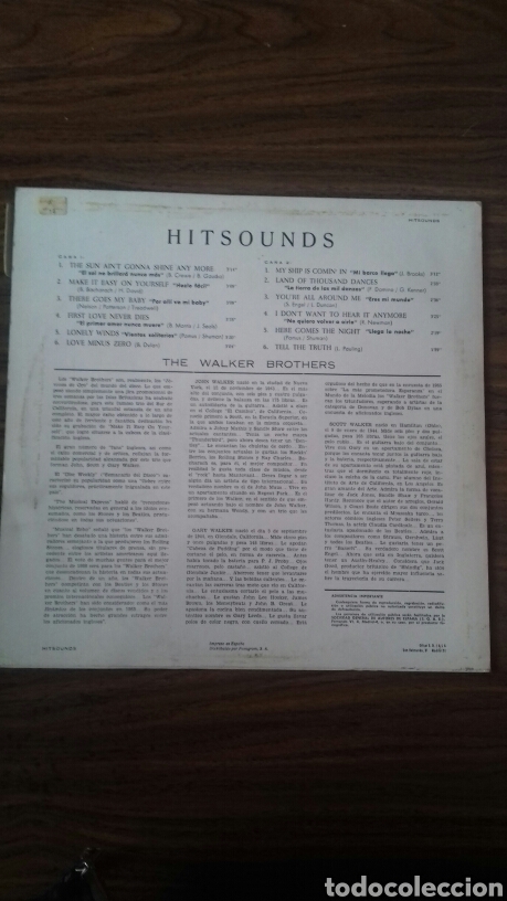 Discos de vinilo: HITSOUND. The Walker Brothers. 1.967. - Foto 2