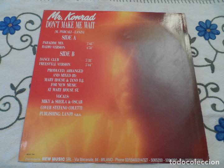 Discos de vinilo: MR. KONRAD - DONT MAKE ME WAIT - Foto 2