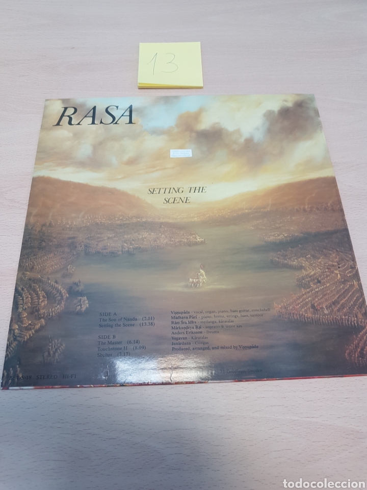 Discos de vinilo: RASA ( SETTING THE SCENE ) 1980-SWEDEN - Foto 2