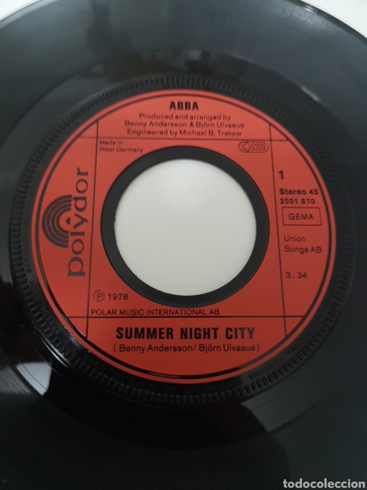 Discos de vinilo: ABBA SUMMER NIGHT CITY 1978 - Foto 2