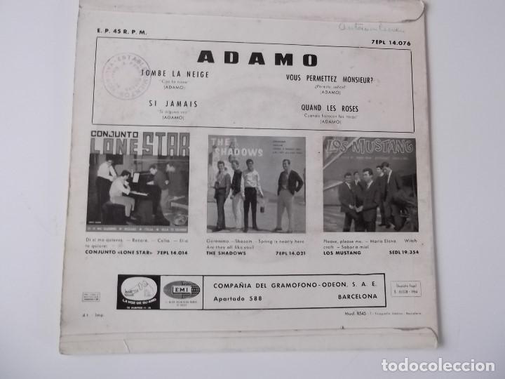 Discos de vinilo: ADAMO - Tombe la neige (Cae la nieve) - Foto 2