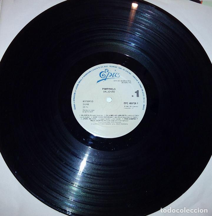 Discos de vinilo: LP PIMPINELA - VALIENTE - EPIC 1987. - Foto 4