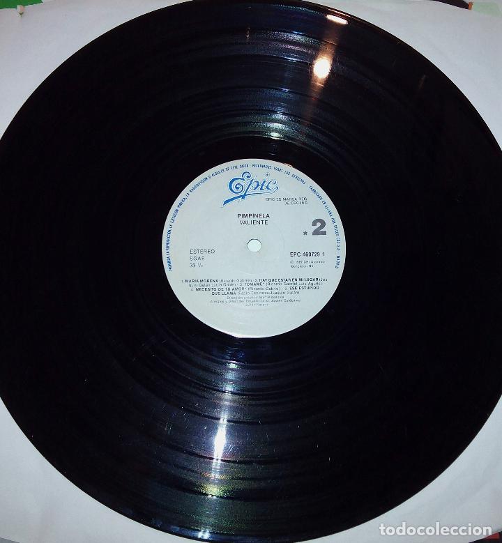 Discos de vinilo: LP PIMPINELA - VALIENTE - EPIC 1987. - Foto 5