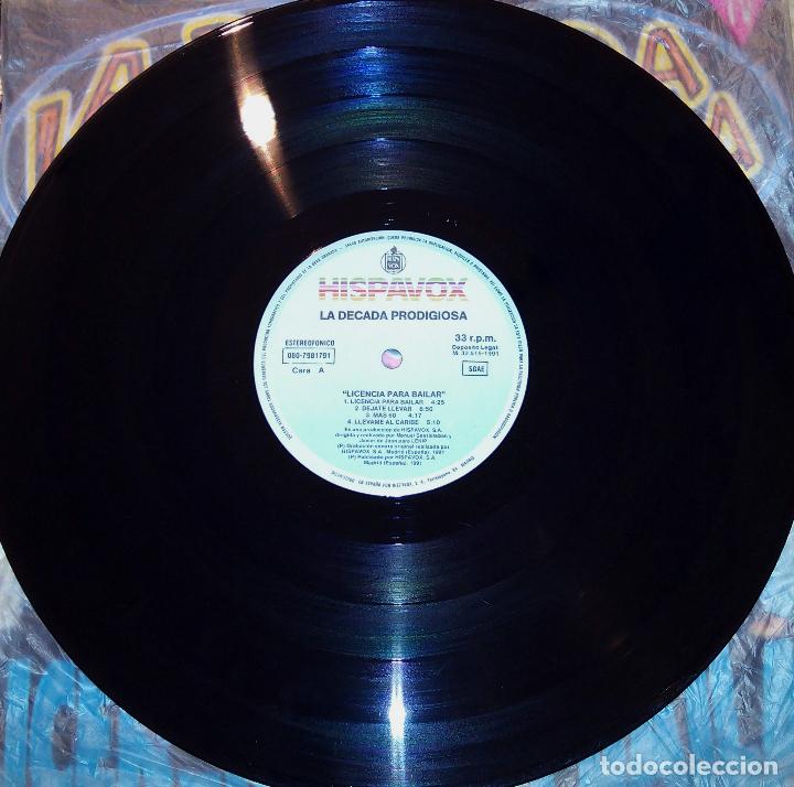 Discos de vinilo: LP LA D&Eacute;CADA PRODIGIOSA - LICENCIA PARA BAILAR - HISPAVOX 1991 - Foto 5