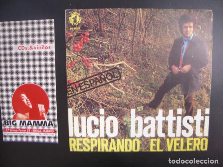 Discos de vinilo: LUCIO BATTISTI- RESPIRANDO. SINGLE - Foto 1