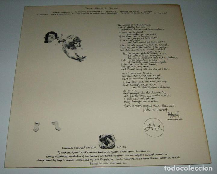 Discos de vinilo: PETER HAMMILL - VISION - FUNDA CON LETRAS -  LP - Foto 2
