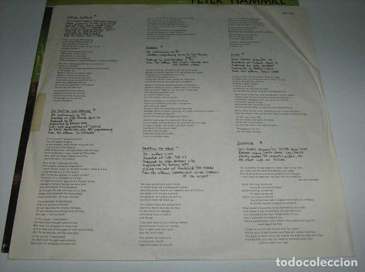 Discos de vinilo: PETER HAMMILL - VISION - FUNDA CON LETRAS -  LP - Foto 3