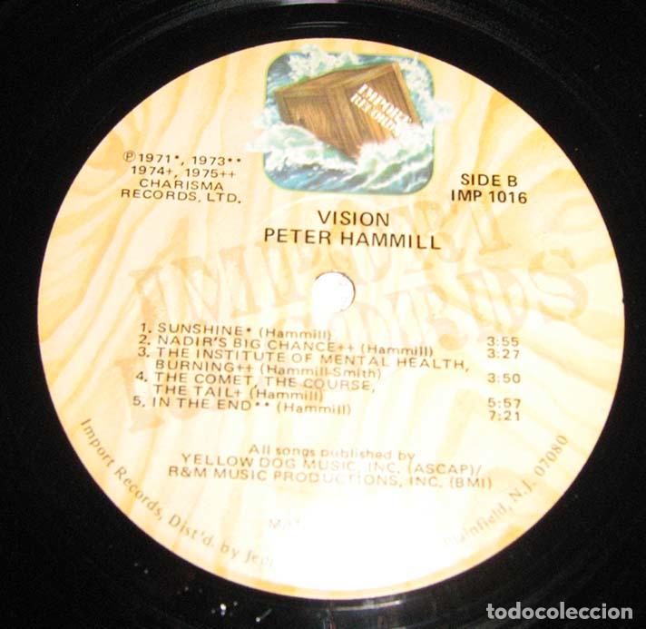 Discos de vinilo: PETER HAMMILL - VISION - FUNDA CON LETRAS -  LP - Foto 5