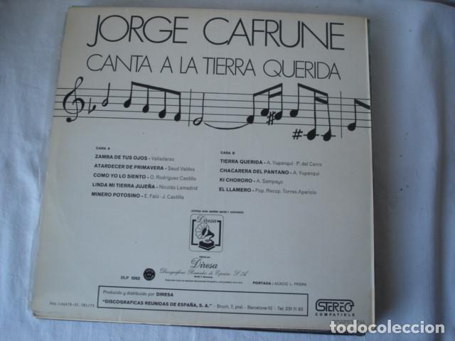 Discos de vinilo: Jorge Cafrune  Canta A La Tierra Querida - Foto 2