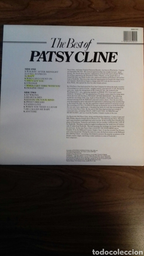 Discos de vinilo: Patsy Cline. Theodore Best Of. 1.960-61-62. - Foto 2