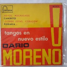 Discos de vinilo: EP - DARIO MORENO / TANGOS EN NUEVO ESTILO - ADIOS MUCHACHOS +3 - FONTANA 460 712 ME - 1960. Lote 119331727