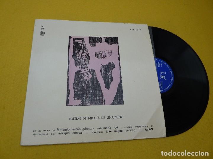 Discos de vinilo: Poesias de Miguel de Unamuno (EX-/VG++) Discos Aguilar La Palabra Vinilo LP &ccedil;