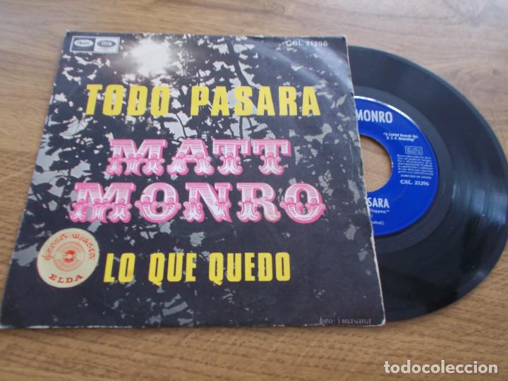 Discos de vinilo: MATT MONRO. TODO PASAR&Aacute;. LO QUE QUEDO. - Foto 1