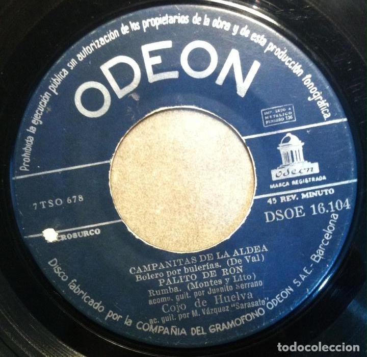 Discos de vinilo: Cojo de Huelva. El Cabrerillo. 1958. DSOE 16.104 - Foto 3