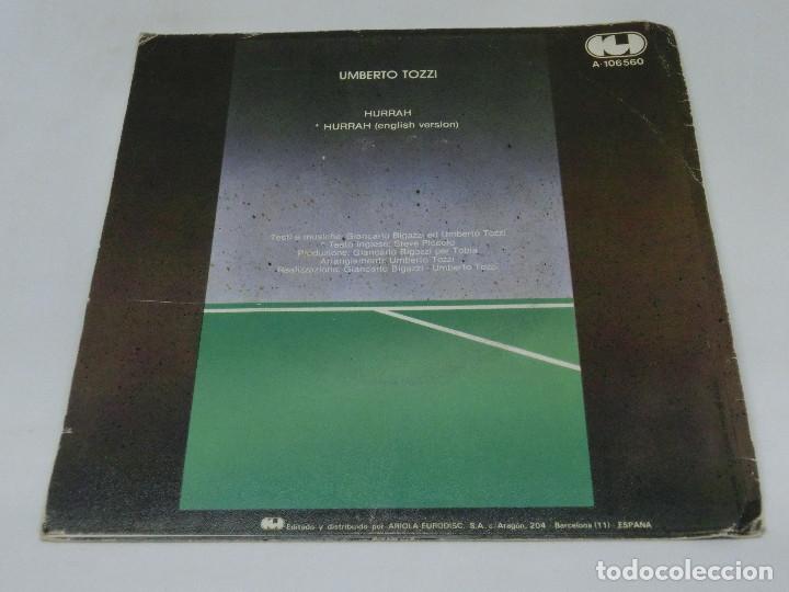 Discos de vinilo: SINGLE - UMBERTO TOZZI - HURRAH! - 1984 - Foto 2