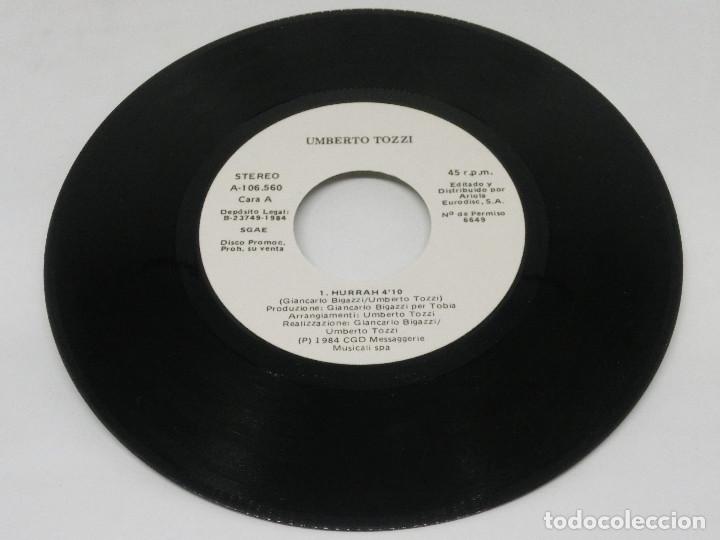 Discos de vinilo: SINGLE - UMBERTO TOZZI - HURRAH! - 1984 - Foto 3