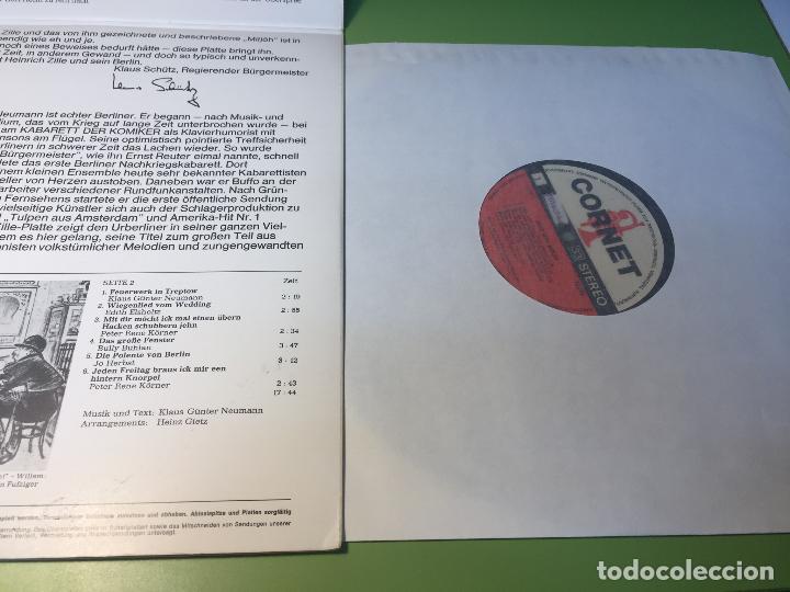 Discos de vinilo: Zille Sein Berl&iacute;n, sello Cornet - Foto 3