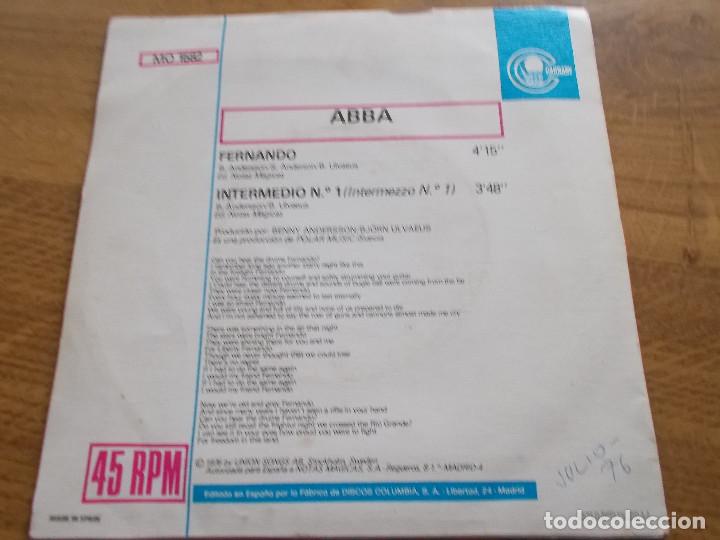 Discos de vinilo: ABBA. FERNANDO,INTERMEDIO N&ordm; 1 - Foto 2