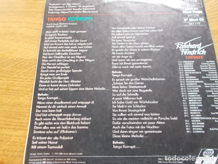 Discos de vinilo: RAINHARD FENDRICH. TANGO KORRUPTI, - Foto 2