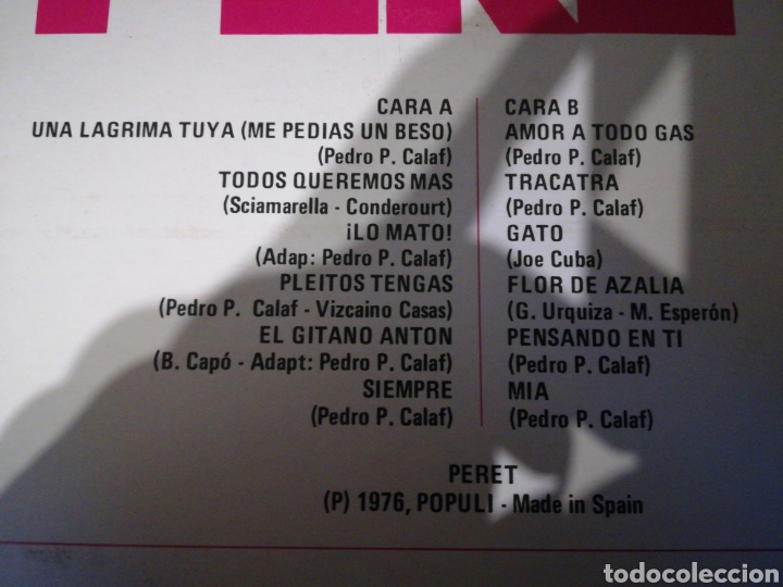Discos de vinilo: Peret lp 1976 populi rareza - Foto 2