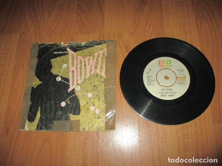 Discos de vinilo: DAVID BOWIE - LET&acute;S DANCE - SINGLE - FRANCIA - EMI - T - - Foto 1