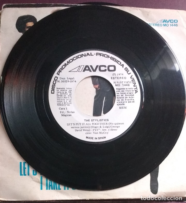 Discos de vinilo: The Stylistics. Lets put it all together - Foto 2