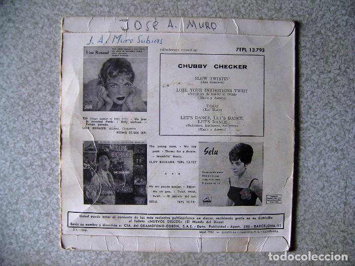 Discos de vinilo: CHUBBY CHECKER.SLOW TWISTIN&acute; + 3 - Foto 2