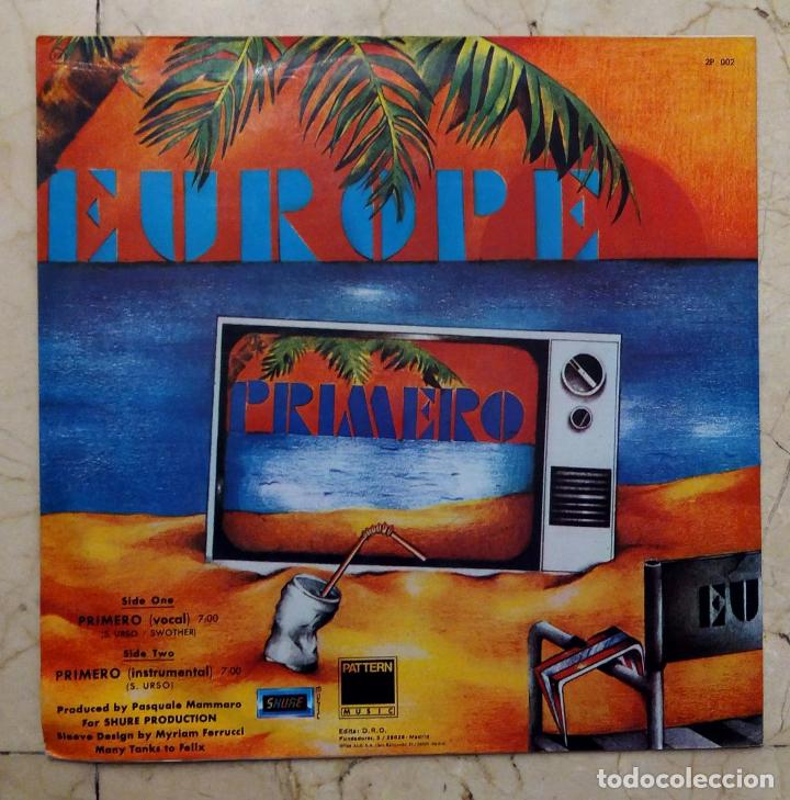 Discos de vinilo: MAXI SINGLE EUROPE - PRIMERO - PATTERN MUSIC 1985 - Foto 2