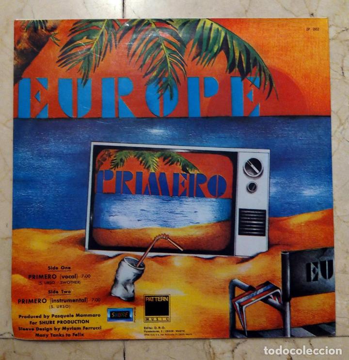 Discos de vinilo: MAXI SINGLE EUROPE - PRIMERO - PATTERN MUSIC 1985 - Foto 2