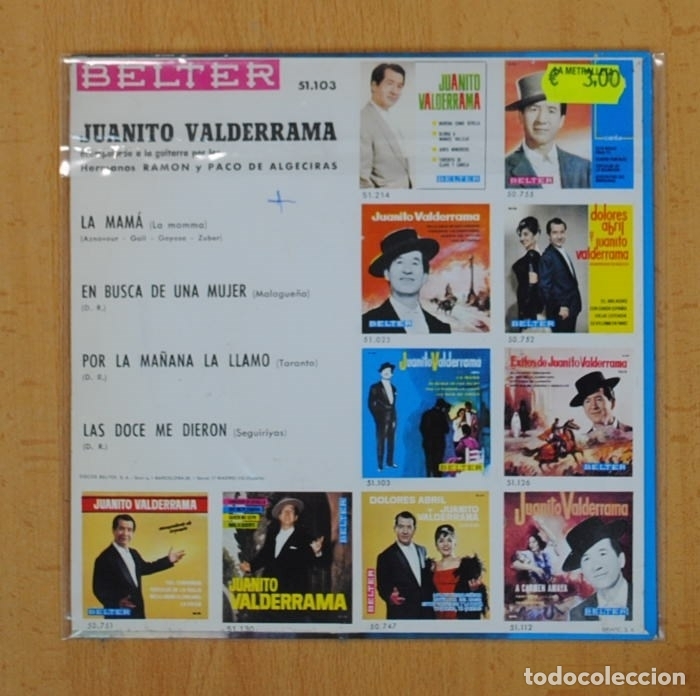 Discos de vinilo: JUANITO VALDERRAMA - LA MAMA + 3 - EP - Foto 2