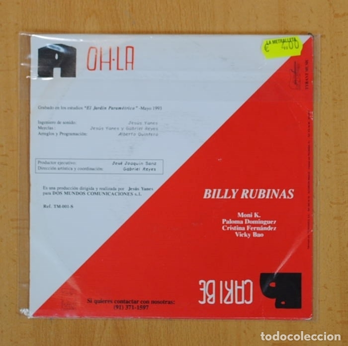 Discos de vinilo: BILLY RUBINAS - DIVINAS - EP - Foto 2