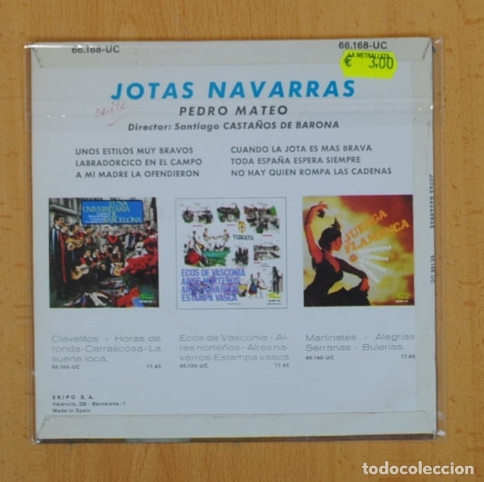 Discos de vinilo: PEDRO MATEO - JOTAS NAVARRAS - EP - Foto 2