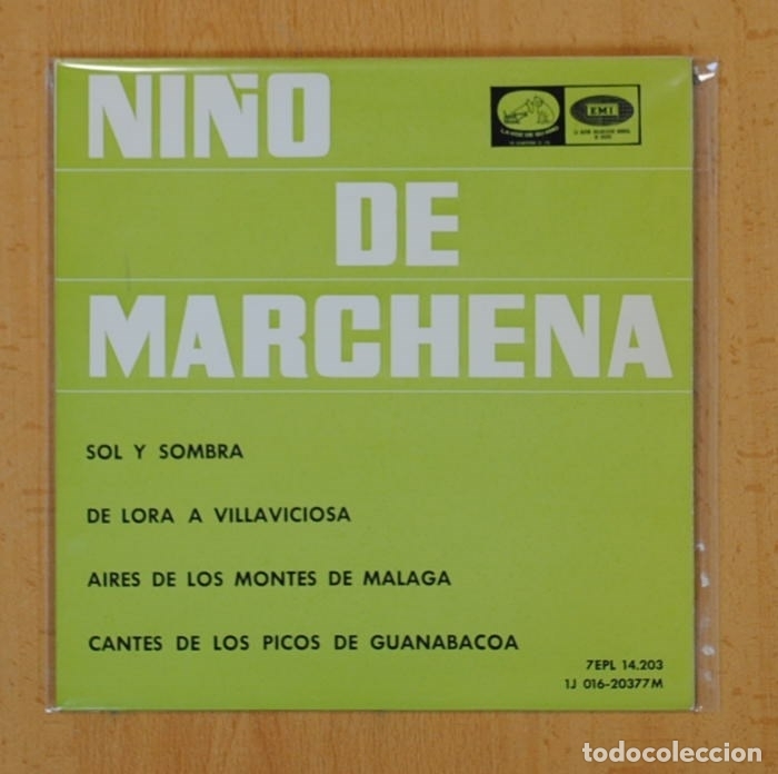Discos de vinilo: NI&Ntilde;O DE MARCHENA - SOL Y SOMBRA + 3 - EP - Foto 1