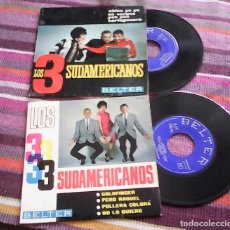 Discos de vinilo: LOS 3 SUDAMERICANOS 2 EPS BELTER CHICA YE YE CARTAGENERA GOLDFINGER.... 1965. Lote 120403315