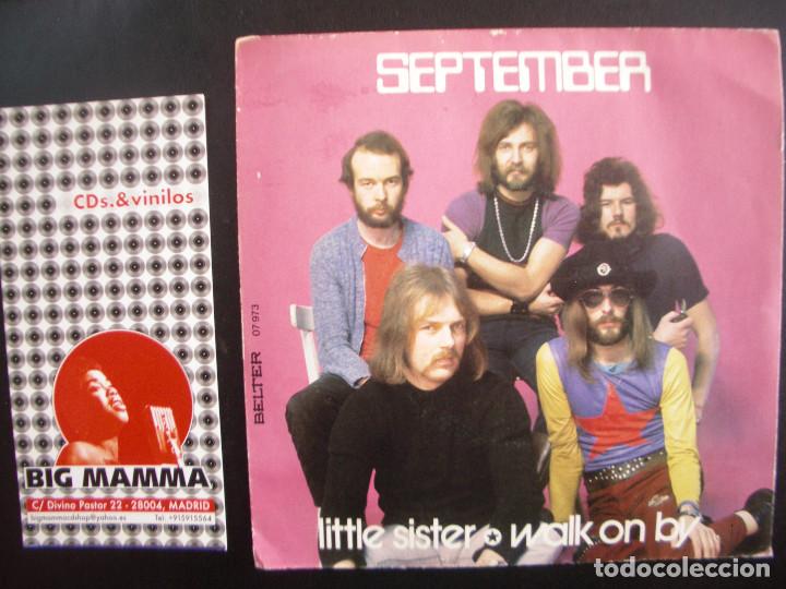 Discos de vinilo: SEPTEMBER- LITTLE SISTER. SINGLE PROMO - Foto 1