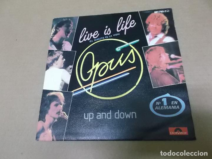 Discos de vinilo: OPUS (SN) LIVE IS LIFE A&Ntilde;O 1984 - Foto 1