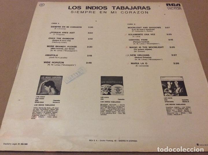 Discos de vinilo: los indios tabajaras - siempre en mi corazon. rca victor 1966. - Foto 2