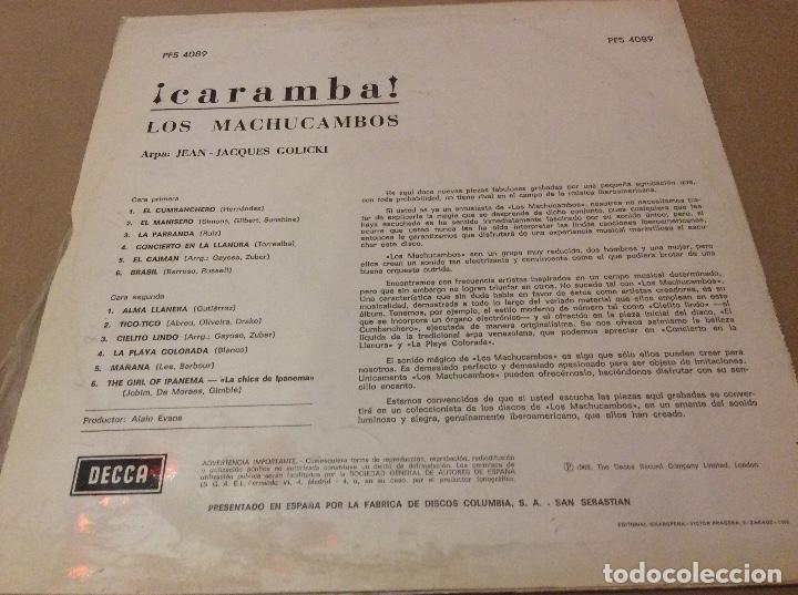 Discos de vinilo: Los machucambos, caramba! decca 1969. - Foto 2