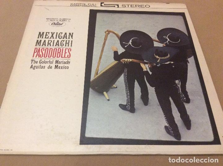 Vinyl records: The colorful Mariachi Aguilas De Mexico, The Mexican Mariachi Pasodobles. capitol ed usa.