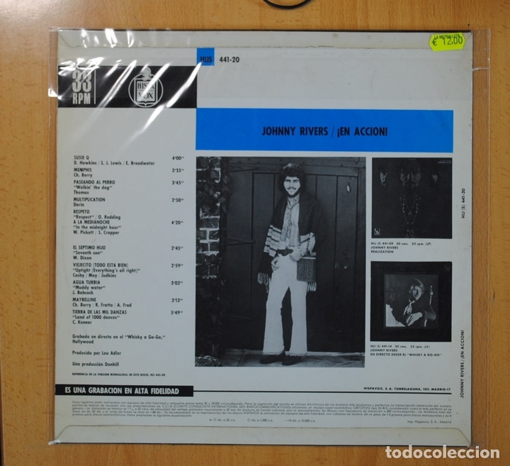 Discos de vinilo: JOHNNY RIVERS - &iexcl;EN ACCION! - LP - Foto 2