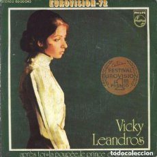 Discos de vinilo: VICKY LEANDROS– APRÈS TOI - SINGLE SPAIN EUROVISION 1972